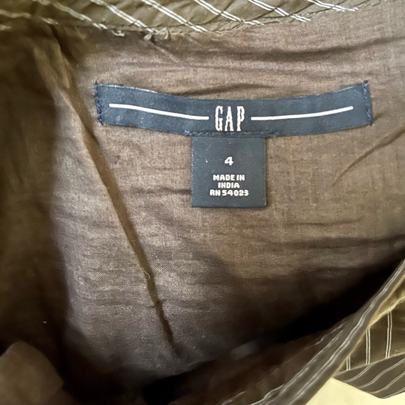 Gap size 4 Cool Cotton Skirt. Dark brown/thin white striped, fully lined. - Picture 5 of 7